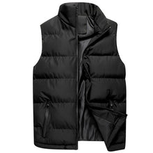 Load image into Gallery viewer, DIMUSI Mens Jacket Sleeveless Vest Winter Fashion Male Cotton-Padded Vest Coats Men Stand Collar Thicken Waistcoats Clothing 5XL