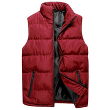 Load image into Gallery viewer, DIMUSI Mens Jacket Sleeveless Vest Winter Fashion Male Cotton-Padded Vest Coats Men Stand Collar Thicken Waistcoats Clothing 5XL